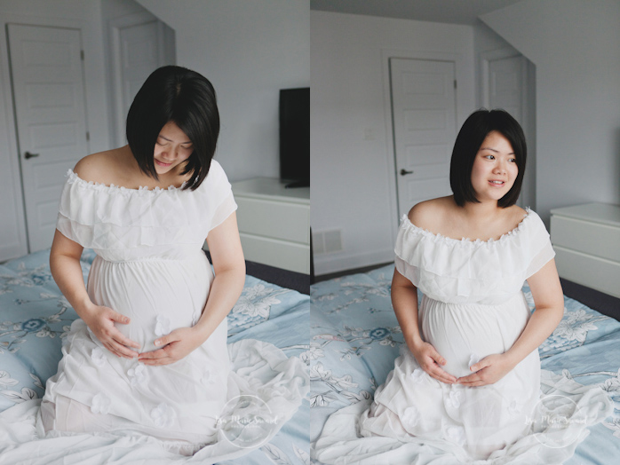 Lifestyle maternity pregnancy session at home bedroom Montreal. Séance maternité grossesse lifestyle à domicile à Montréal | Lisa-Marie Savard Photographie | Montréal, Québec | www.lisamariesavard.com