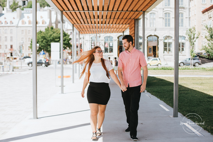 Old Quebec City engagement session. Urban European engagement session. Quebec City wedding photographer. Séance photo dans le Vieux-Québec. Séance fiançailles dans le Vieux-Québec. Photographe de mariage à Québec. Place des Canotiers. Petit Champlain. Vieux Québec Old Quebec |  Lisa-Marie Savard Photographie | Montréal, Québec | www.lisamariesavard.com