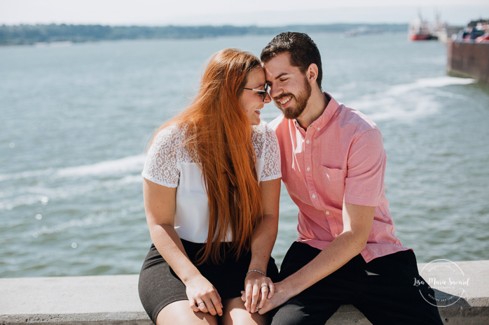 Old Quebec City engagement session. Urban European engagement session. Quebec City wedding photographer. Séance photo dans le Vieux-Québec. Séance fiançailles dans le Vieux-Québec. Photographe de mariage à Québec. Place des Canotiers. Petit Champlain. Vieux Québec Old Quebec |  Lisa-Marie Savard Photographie | Montréal, Québec | www.lisamariesavard.com