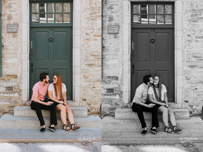 Old Quebec City engagement session. Urban European engagement session. Quebec City wedding photographer. Séance photo dans le Vieux-Québec. Séance fiançailles dans le Vieux-Québec. Photographe de mariage à Québec. Place des Canotiers. Petit Champlain. Vieux Québec Old Quebec |  Lisa-Marie Savard Photographie | Montréal, Québec | www.lisamariesavard.com