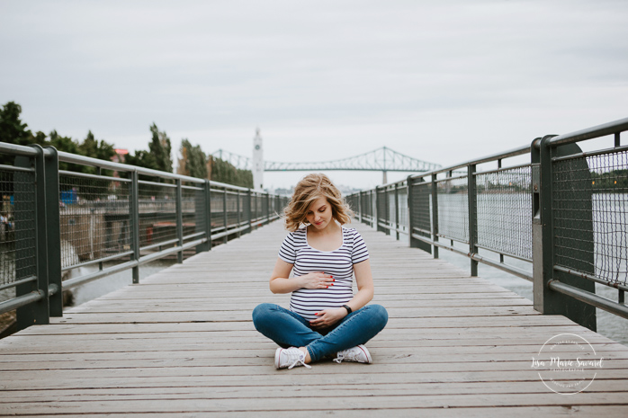 Urban maternity photos. Maternity photos by the river. Maternity photos ice cream. Maternity photos Montreal. Old Port of Montreal maternity session. Séance de maternité dans le Vieux-Port de Montréal. Photographe de maternité à Montréal. Montreal maternity photographer | Lisa-Marie Savard Photographie | Montréal, Québec | www.lisamariesavard.com