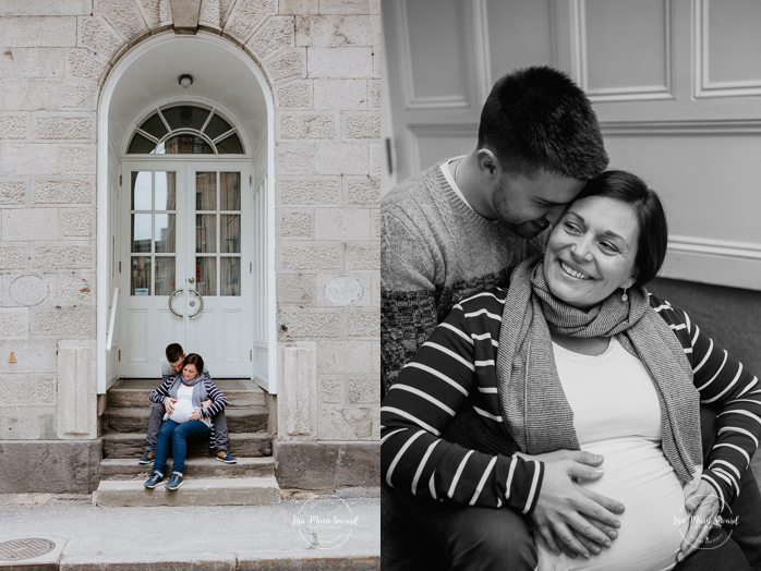 Urban maternity photos in the Old Montreal. Photos de maternité dans le Vieux-Montréal