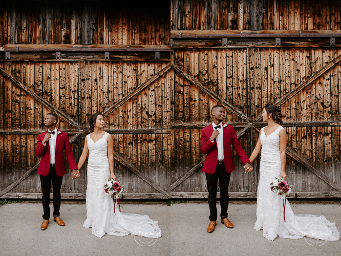 Asian bride and Black groom wedding photos. Mariage en automne au Saguenay. Saint-Nazaire Saguenay-Lac-Saint-Jean. Photographe de mariage Saguenay.