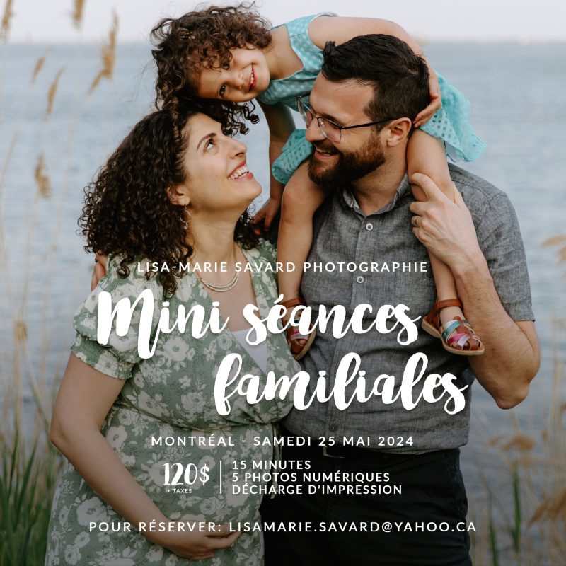Mini séances familiales à Montréal 2024. 2024 Montreal family mini sessions.