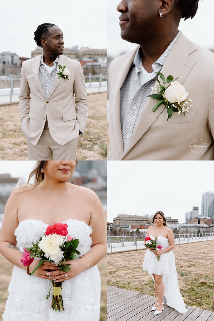 Urban wedding photos. Downtown wedding photos. Urban elopement photos. Old Montreal wedding photos. Montreal elopement wedding. Elopement à Montréal. Fugue amoureuse Montréal. Photographe de mariage à Montréal. Montreal wedding photographer.