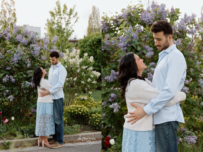 Spring engagement photos. Urban engagement photos. Downtown Montreal engagement photos. Portrait de couple à Montréal. Photographe de fiançailles à Montréal. Montreal engagement photos. Montreal engagement photographer. Parc des Éclusiers Petite Bourgogne.