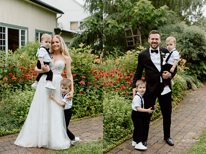 Rainy wedding photos. Wedding photos with children. Mariage pluvieux à Montréal. Montreal rainy wedding. Photographe mariage à Montréal. Montreal wedding photographer. Mariage à Mouton Village. Mouton Village wedding.