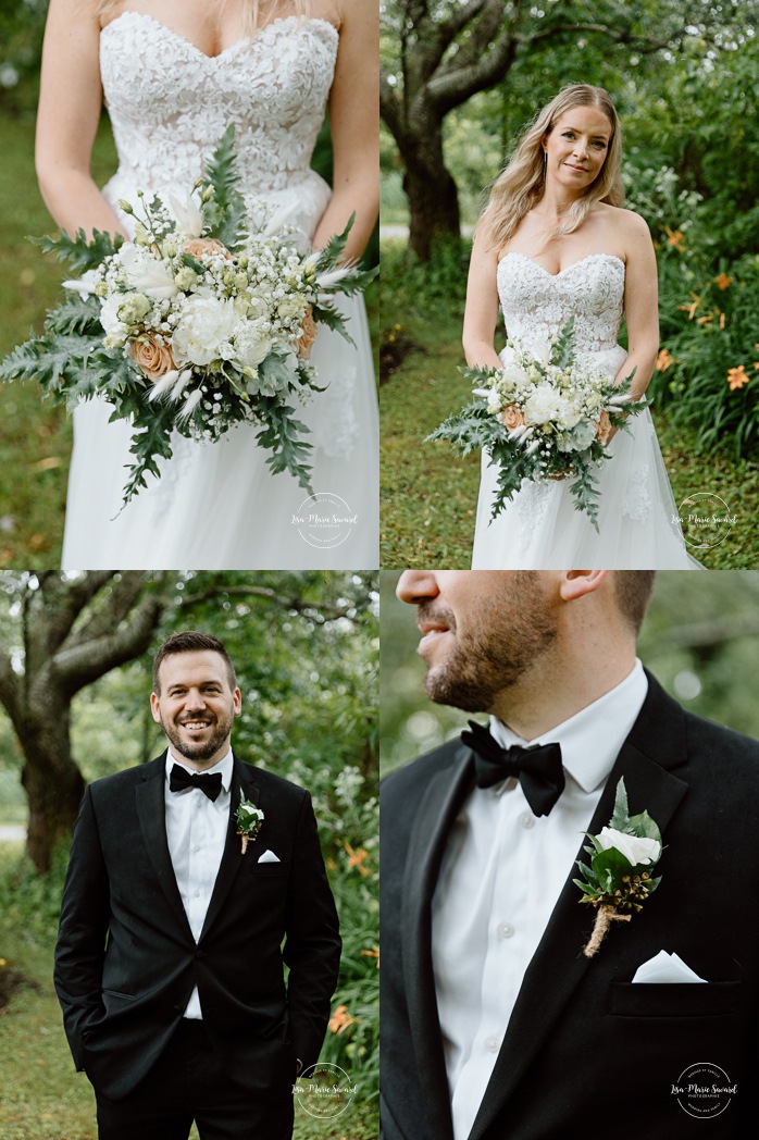 Rainy wedding photos. Wedding photos with umbrellas. Mariage pluvieux à Montréal. Montreal rainy wedding. Photographe mariage à Montréal. Montreal wedding photographer. Mariage à Mouton Village. Mouton Village wedding.