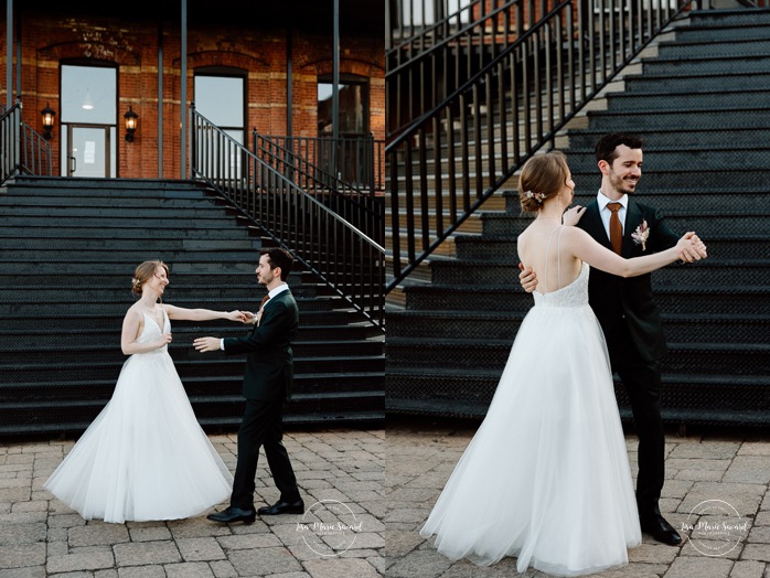 Urban wedding photo. Downtown wedding photos. Romantic wedding photos. Mariage à l'Ambroisie à Montréal. Photographe de mariage à Montréal. Montreal wedding photographer. Photographe Petite-Bourgogne. Photographe Saint-Henri.