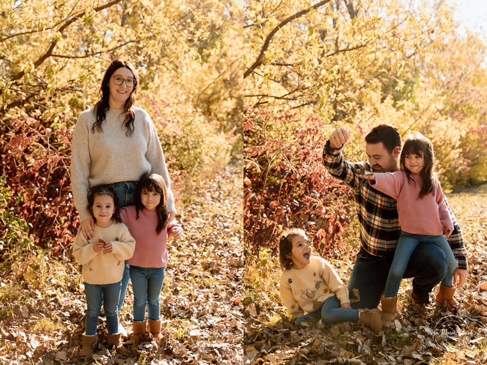 Fall family photos. Colorful fall family session. Mini séance d'automne à Montréal. Photos de famille en automne à Montréal. Montreal fall mini session. Montreal fall family photos.