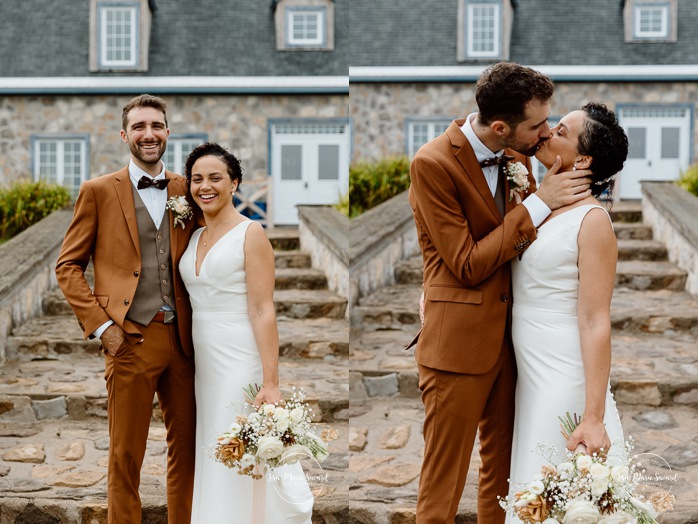 Romantic wedding photos. Rustic wedding photos. Biracial wedding photos. Multicultural wedding photos. Mariage au Baluchon Éco-Villégiature. Auberge Le Baluchon. Photographe mariage Trois-Rivières.