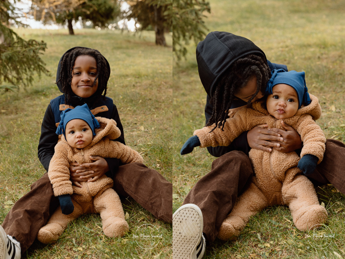 Outdoor Christmas mini sessions. Christmas tree farm mini sessions. Black family photos. African American family photos. Mini séances des Fêtes 2024. Mini séances dans la neige à Montréal. Montreal Holiday mini sessions.