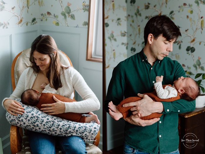 In-home newborn session. Lifestyle newborn photos. Photographe dans Rosemont-La-Petite-Patrie. Séance nouveau-né à domicile à Montréal. Montreal lifestyle newborn session.