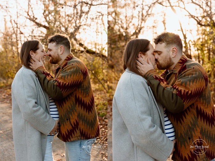 Fall maternity photos. Forest maternity photos. Wood maternity photos. Séance photo au belvédère Camillien-Houde. Photos sur le Mont-Royal. Photographe à Montréal. Montreal photographer.