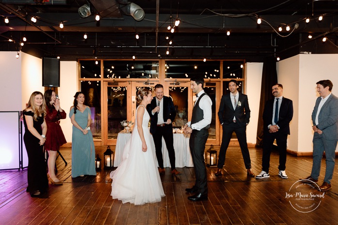 Wedding reception game ideas. Mariage au Grand Lodge Mont-Tremblant. Photographe de mariage à Mont-Tremblant. Grand Lodge Mont-Tremblant wedding. Mont Tremblant wedding photographer.