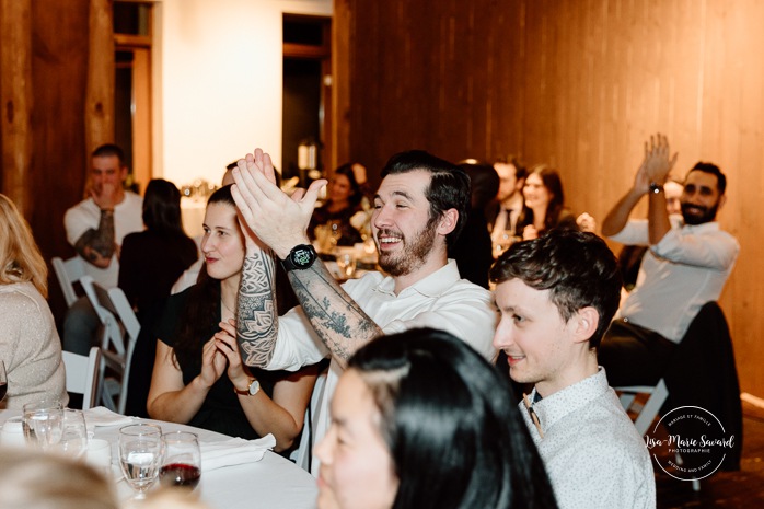 Wedding reception game ideas. Mariage au Grand Lodge Mont-Tremblant. Photographe de mariage à Mont-Tremblant. Grand Lodge Mont-Tremblant wedding. Mont Tremblant wedding photographer.