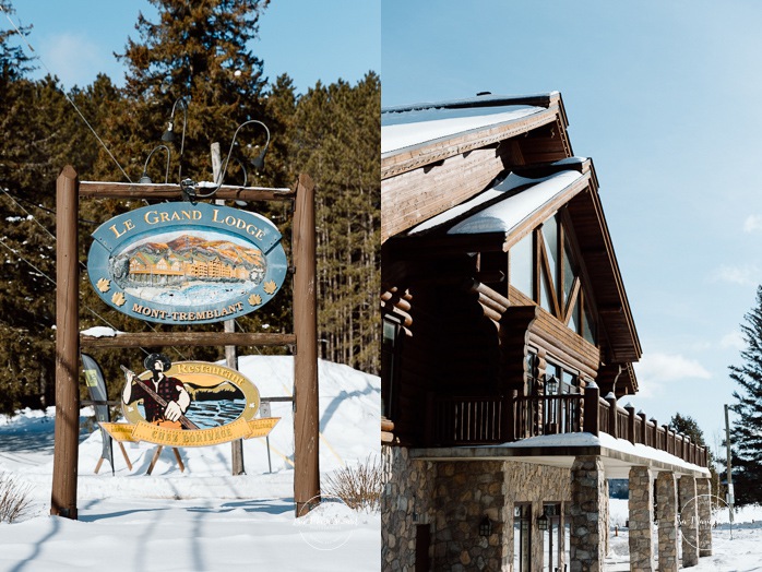 Winter wedding in wooden cabin. Mariage au Grand Lodge Mont-Tremblant. Photographe de mariage à Mont-Tremblant. Grand Lodge Mont-Tremblant wedding. Mont Tremblant wedding photographer.