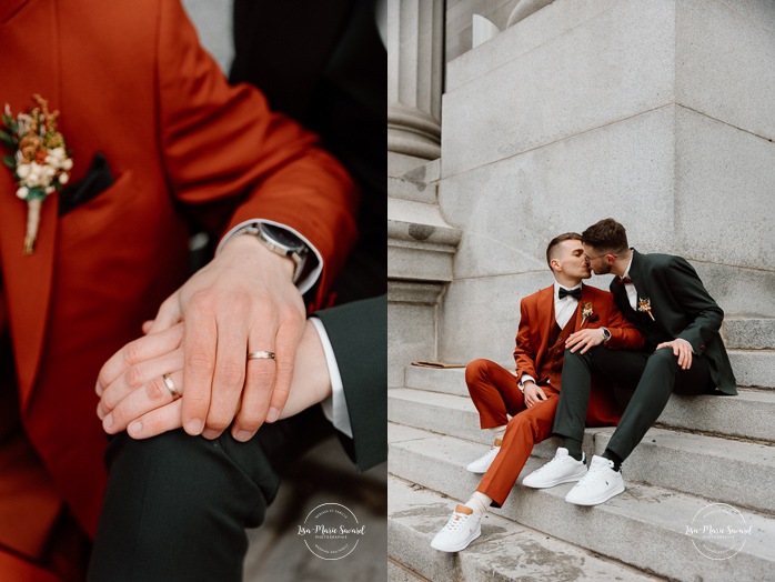 Mariage intime dans le Vieux-Montréal. Photographe de mariage LGBTQ+ friendly à Montréal. Old Montreal intimate wedding photos. Montreal LGBTQ+ friendly photographer.