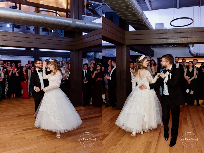 Bride and groom first dance. Mariage au Pavillon de la Jamaïque à Montréal. Photographe de mariage à Montréal. Jamaica Pavilion wedding. Montreal wedding photographer.