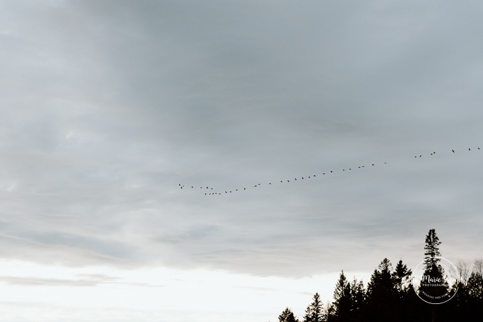 Beach wedding photos. Wedding photos on foggy beach. Mariage à l'Auberge des Îles au Lac-Saint-Jean. Photographe de mariage au Saguenay-Lac-Saint-Jean.
