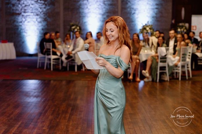 Wedding speech photos. Mariage à l'hôtel Delta Saguenay. Mariage à Jonquière. Photographe mariage Saguenay-Lac-Saint-Jean.