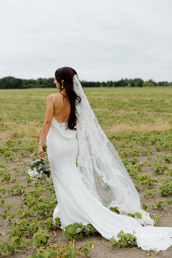 Field wedding photos. Countryside wedding photos. Romantic wedding photos. Pépinière Boréalis. Mariage à l'hôtel Delta Saguenay. Mariage à Jonquière. Photographe mariage Saguenay-Lac-Saint-Jean.