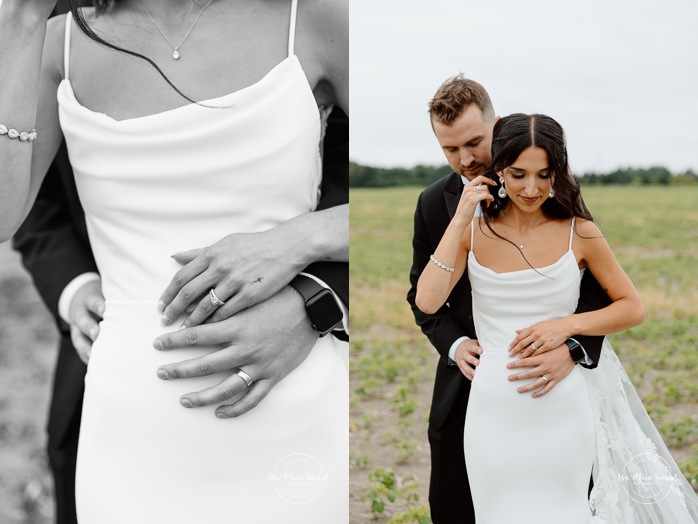 Field wedding photos. Countryside wedding photos. Romantic wedding photos. Pépinière Boréalis. Mariage à l'hôtel Delta Saguenay. Mariage à Jonquière. Photographe mariage Saguenay-Lac-Saint-Jean.