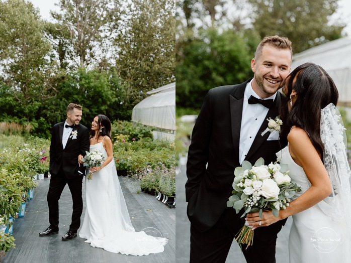Greenhouse wedding photos. Plant nursery wedding photos. Pépinière Boréalis. Mariage à l'hôtel Delta Saguenay. Mariage à Jonquière. Photographe mariage Saguenay-Lac-Saint-Jean.
