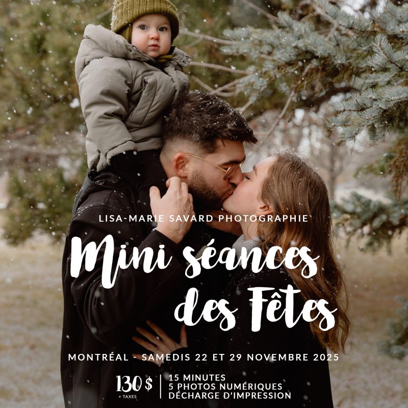 Mini séances des Fêtes 2025. Photos de Noël à Montréal. Mini séances de Noël à Montréal. Montreal Holiday mini sessions. Montreal Christmas mini sessions. Montreal Christmas photoshoot.