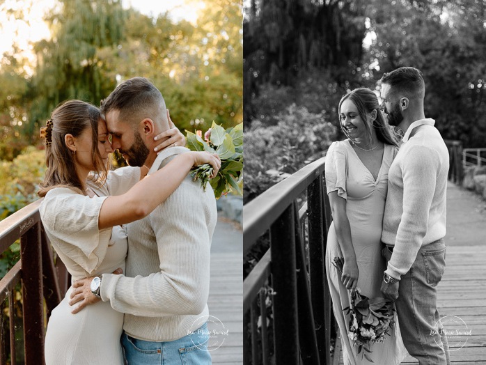 Romantic engagement photos. Couple photos ideas. Photos de fiançailles sur la Rive Sud de Montréal. Photographe de fiançailles à Montréal. Parc de la Frayère Boucherville. Montreal engagement photographer. Montreal South Shore photos.