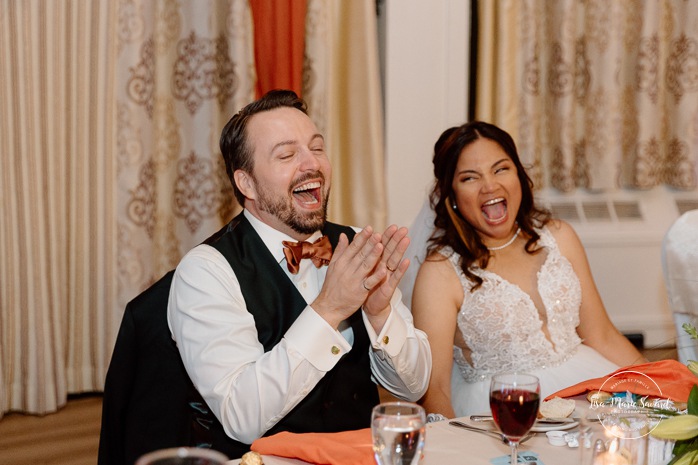 Multicultural wedding reception. Mixed wedding reception. Mariage au Manoir du lac Delage. Photographe de mariage Ville de Québec. Quebec City wedding photographer. Manoir du lac Delage wedding.