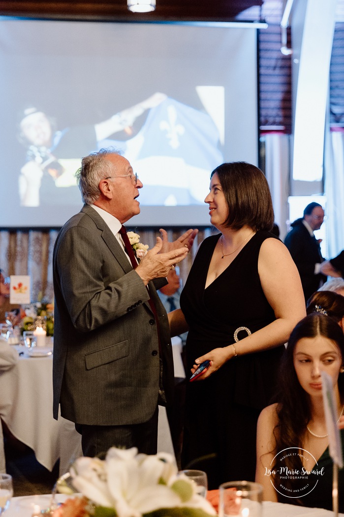 Multicultural wedding reception. Mixed wedding reception. Mariage au Manoir du lac Delage. Photographe de mariage Ville de Québec. Quebec City wedding photographer. Manoir du lac Delage wedding.