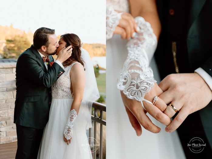 Fall wedding photos. Romantic wedding photos. Multicultural wedding photos. Mixed couple photos. Mariage au Manoir du lac Delage. Photographe de mariage Ville de Québec. Quebec City wedding photographer. Manoir du lac Delage wedding.