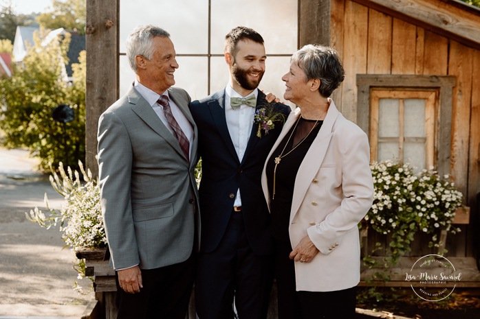 Photos de famille de mariage. Mariage à Le Pont Couvert de La Conception. Photographe mariage Laurentides. Le Pont Couvert wedding. Tremblant wedding photographer.
