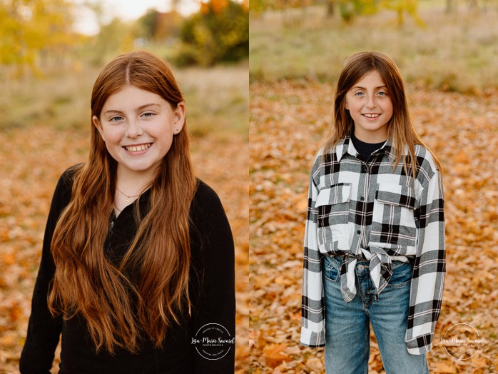 Fall family photos. Family photos with teenagers. Mini séances d'automne à Montréal. Montreal fall mini sessions. Photos en automne à Montréal. Montreal fall photoshoot.