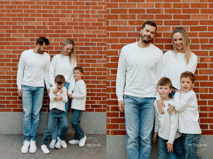 Fall family photos. Family photos with boys. Fun family photos. Séance photo de famille à Montréal. Montreal family photoshoot. Photographe de famille à Montréal. Montreal family photographer. Séance photo Vieux Lachine. Old Lachine photos.