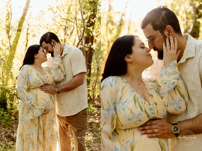 Golden hour maternity photos. Spring maternity photos. Séance photo à l'Île-de-la-Visitation. Photographe de maternité à Ahuntsic. Ile de la Visitation photoshoot. Ahuntsic maternity photographer.