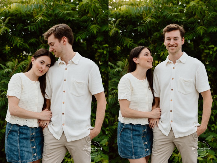Urban park engagement photos. Natural engagement photos. Séance fiançailles sur la Rive-Nord. Photographe de couple à Montréal. North Shore engagement session. Montreal engagement photographer.
