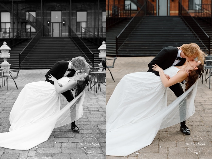 Urban wedding photos. Mariage à l'Espace Canal à Montréal. L'Ambroisie et Espace Canal. Photographe de mariage à Montréal. Espace Canal wedding. Montreal wedding photographer.