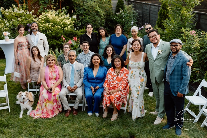 Intimate backyard wedding photos. Micro wedding photos. Mariage à Notre-Dame-de-Grâce. Mariage intime à Montréal. Photographe mariage Montréal. NDG backyard wedding. Montreal intime wedding. Montreal wedding photographer.