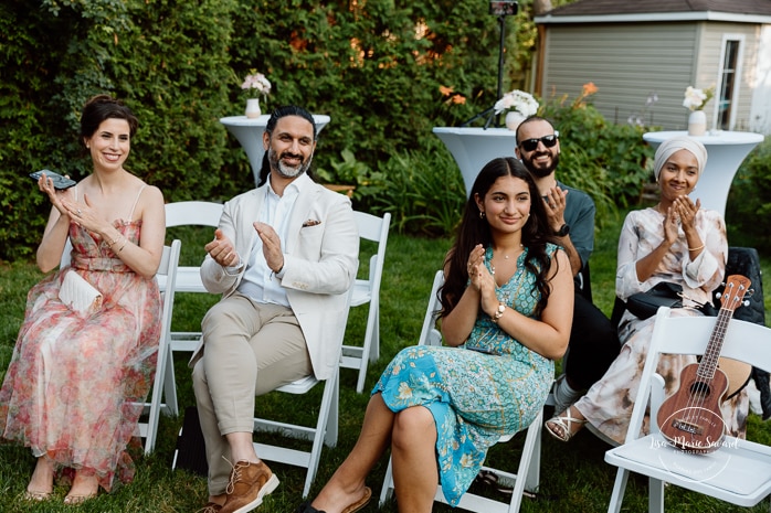 Intimate backyard wedding photos. Micro wedding photos. Mariage à Notre-Dame-de-Grâce. Mariage intime à Montréal. Photographe mariage Montréal. NDG backyard wedding. Montreal intime wedding. Montreal wedding photographer.