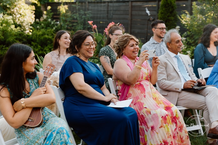 Intimate backyard wedding photos. Micro wedding photos. Mariage à Notre-Dame-de-Grâce. Mariage intime à Montréal. Photographe mariage Montréal. NDG backyard wedding. Montreal intime wedding. Montreal wedding photographer.