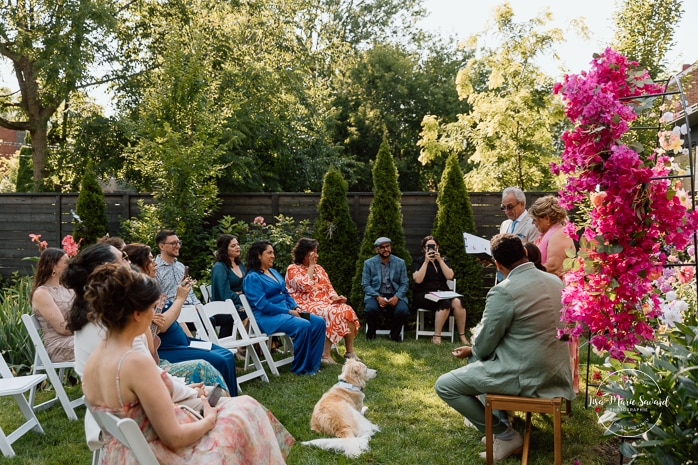 Intimate backyard wedding photos. Micro wedding photos. Mariage à Notre-Dame-de-Grâce. Mariage intime à Montréal. Photographe mariage Montréal. NDG backyard wedding. Montreal intime wedding. Montreal wedding photographer.