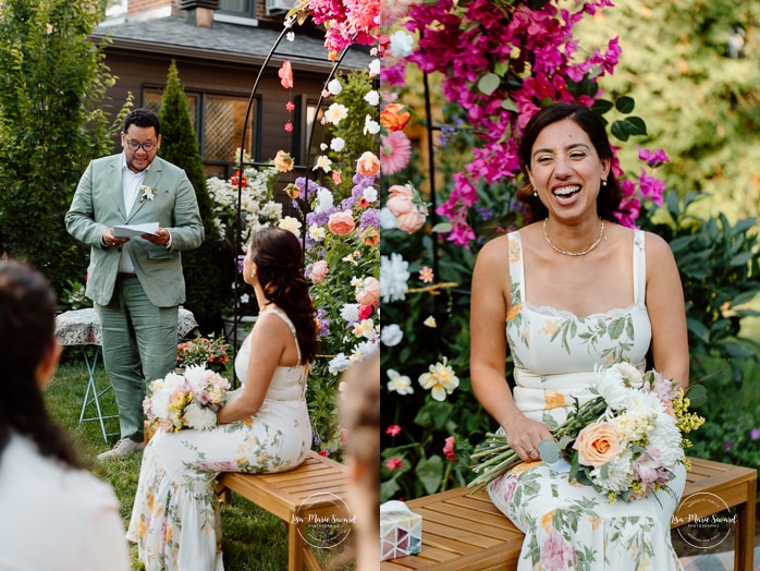 Intimate backyard wedding photos. Micro wedding photos. Mariage à Notre-Dame-de-Grâce. Mariage intime à Montréal. Photographe mariage Montréal. NDG backyard wedding. Montreal intime wedding. Montreal wedding photographer.
